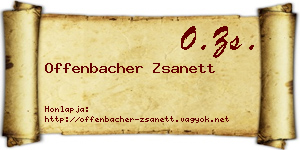 Offenbacher Zsanett névjegykártya